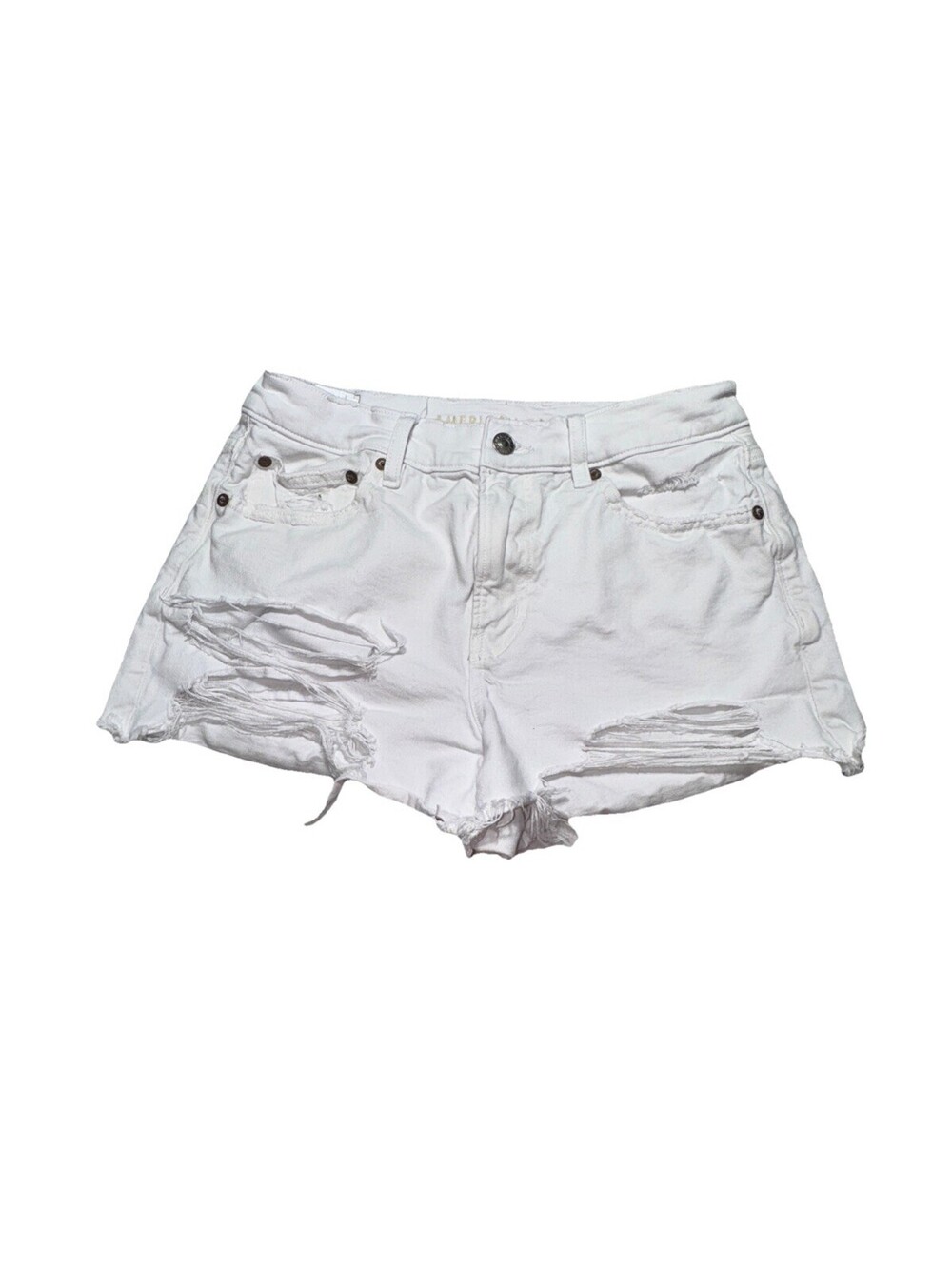 American Eagle White 90s Boyfriend Jean Shorts Women's Size 6